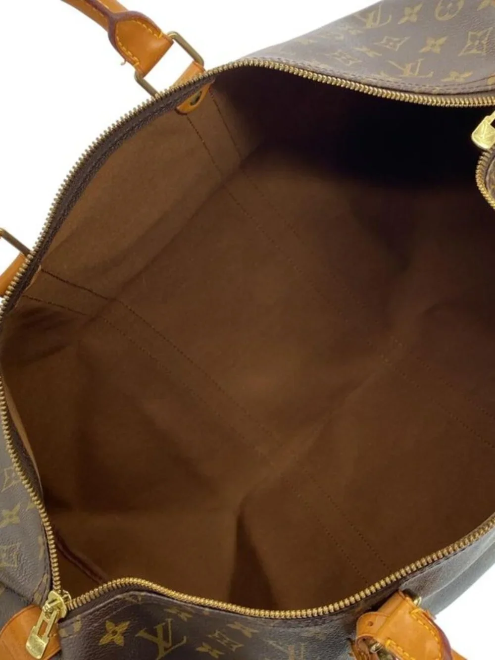 Louis Vuitton Monogram Keepall Boston Bag Brown Marron - Picture 9 of 10